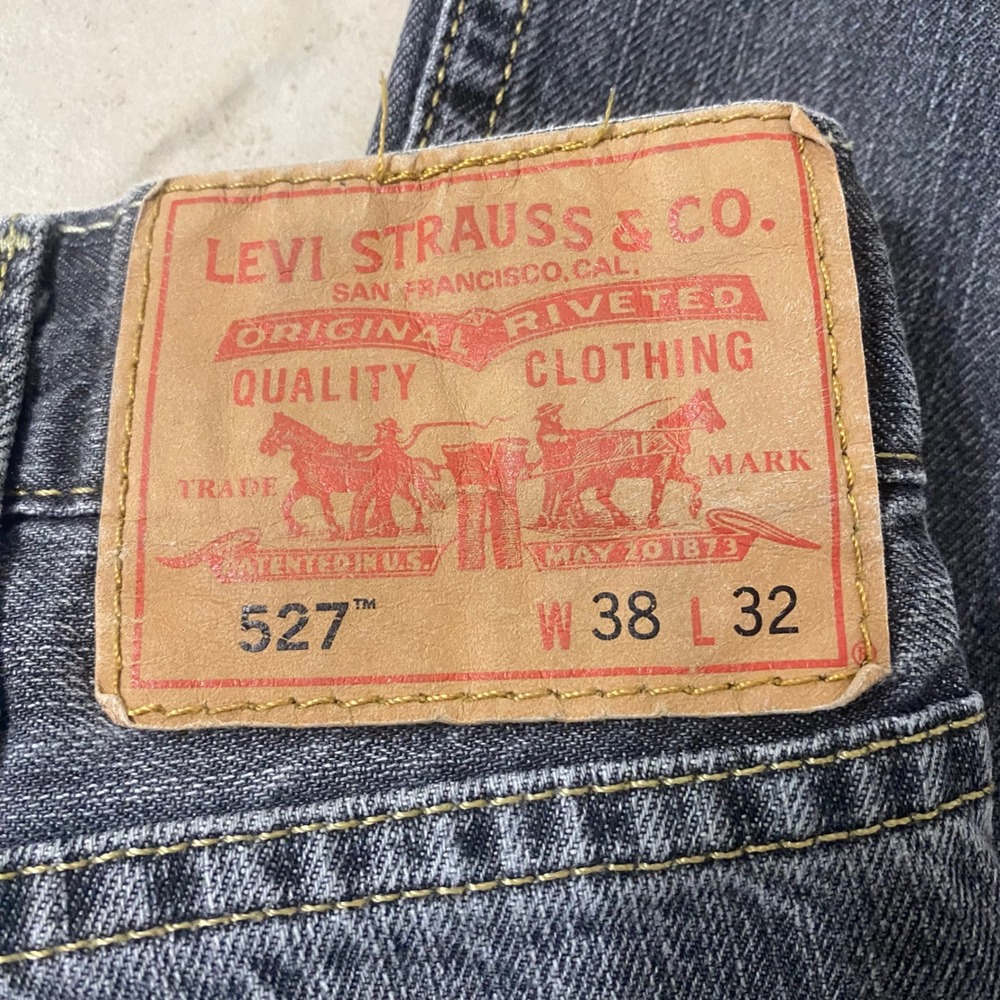 Levi Strauss Co 527 Bootcut Jeans Mens W38 L32‎ Grey Denim Pants - Picture 5 of 7